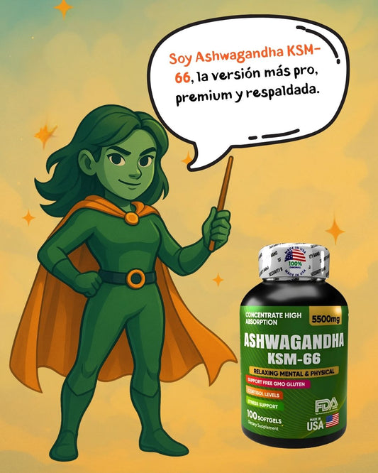 Ashwagandha KSM-66 | Suplemento natural para el estrés, ansiedad y mejor descanso