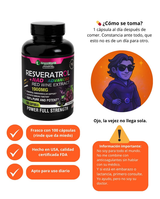 Resveratrol – Antioxidante Natural Potente para la Salud Celular y el Envejecimiento