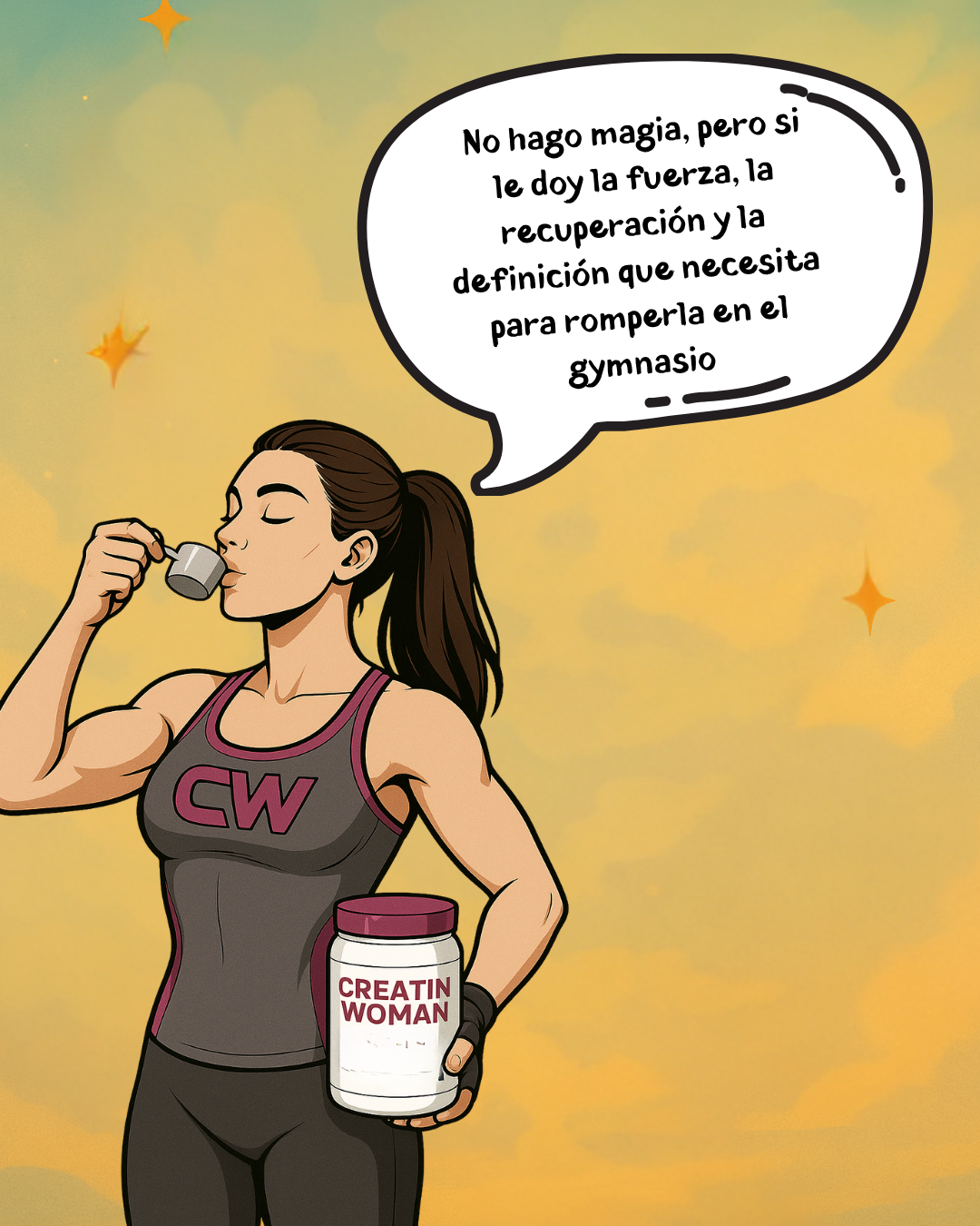 Creatina para Mujeres | Creatina Monohidratada con Colágeno Hidrolizado + BCAA